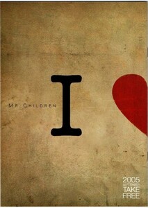 【美品】【保管品】 Mr.children I LOVE U フリーマガジン 2005年 I U ミスチル