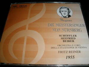 ワーグナー ニュルンベルクのマイスタージンガー ライナー シェフラー フリック ウィーン 1955 伊 メロドラム Wagner Meistersinger Reiner