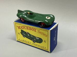 ② マッチボックス ミニカー ジャガー D Type Jaguar No.41 LESNEY MATCHBOX series 箱付 ヴィンテージ レトロ