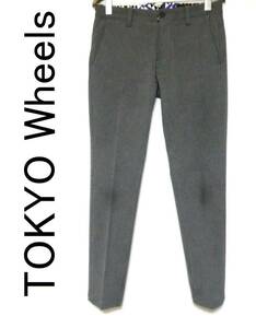正規品 TOKYO WHEELS トウキョウウィールズ 2WAYストレッチ スラックス ノータック サイクルパンツ M グレー