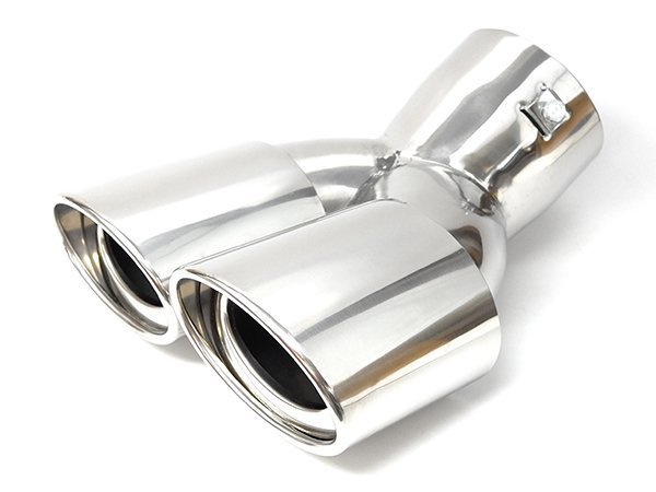 シルバー/ダブル出口/マフラーカッター 装着89Φ/2434/1個【M】