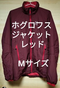 Y28 美品 ホグロフス Haglofs 中綿入りジャケット レッド 無地 Mサイズ