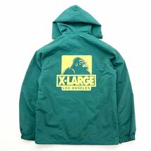 エクストララージ ☆ XLARGE コーチジャケット フーディー グリーン S 定番 ゆるいスタイル◎ ストリート HIPHOP アメカジ 古着MIX■CG181_画像3