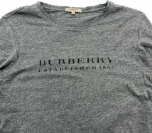 BURBERRY LONDON ☆ ロゴ プリント 長袖 Tシャツ カットソー グレー S スタイリッシュ 大人カジュアル 定番 人気 バーバリー ■S2626_画像2