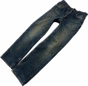 BIG JOHN * SP104 нет . текстура (ткани) * Denim брюки джинсы индиго W30 American Casual Street casual стандартный популярный Big John #Ja6805