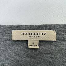 BURBERRY LONDON ☆ ロゴ プリント 長袖 Tシャツ カットソー グレー S スタイリッシュ 大人カジュアル 定番 人気 バーバリー ■S2626_画像6