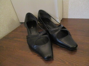 INED black leather pumps (USED)111618