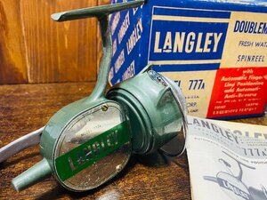 50's ラングレー 777A 箱付!! スピニングリール レア!! / LANGLEY model 777A オールドリール 希少品! レア!