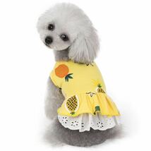 L パイナップル ワンピース （黄色） 犬服 猫服 犬の服 ペット用品 小型犬 ペット服 スカート_画像9