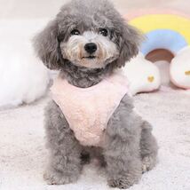 XL 袖なし あったか ベスト （ピンク） 犬服 猫服 ペット用品 犬の服 ペット服 保温 モコモコ_画像6