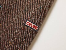 オールド◆　イタリア製　CELINE　SPORTS　セリーヌ　ツイード　ブルゾン　正規品　ワッペンロゴ　ウール　ラグラン　セリーヌスポーツ_画像5