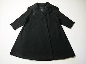 Y's　ワイズ　変形　ウールコート　正規品　YOHJI YAMAMOTO　ヨウジヤマモト　セーラーカラー　Aライン　リブ襟　コート