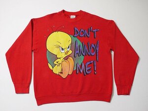 オールド◆　Looney Tunes　ルーニーテューンズ　Tweety Bird　トゥイーティー　スウェット　Lサイズ　メキシコ製　トレーナー　スエット