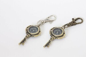 [ postage our company charge ] pocket watch strap clock antique style key key hook key [ strap * silver color * pocket watch ]NC-1030A