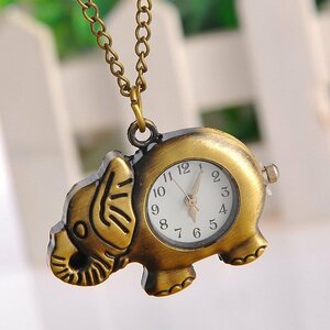 [ postage our company charge ] pocket watch men's wristwatch clock lady's watch necklace clock . Elephant B201071