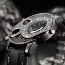 【 送料当社負担 】腕時計 アナログ メンズ クォーツ時計　ミリタリー　スポーツ シンプル シリコンストラップ ブラック　XYQ333-1_画像5