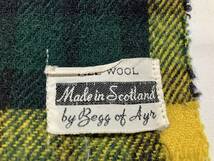 Begg of Ayr Made in Scotland ベグオブエア タータンチェック柄 マフラー 中古品 スコットランド製 _画像7