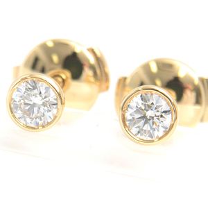  Tiffany earrings lady's visor yard diamond earrings approximately 0.23ct×2 yellow gold TIFFANY 750YG used 