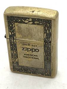 1201-006S⑯22348佐川　ライター ZIPPO ジッポー ロゴ American Traditional アメリカン トラディショナル 着火未確認 喫煙具