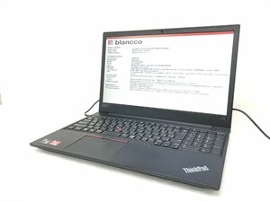 1円～【ジャンク】1週間保証 Blanco消去済 Lenovo ThinkPad E585 20KVS00A00 AMD Ryzen 5 2500U 8GB HDD500GB 15.6 T009197【訳あり】