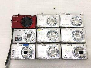 1円～ 【ジャンク】NIKON COOLPIX A100 S6000 S200 デジタルカメラ 9台セット【訳あり】T010160