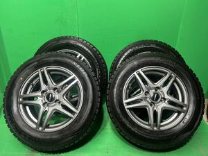 美品　175/70R14 84Q アルミホイールセット14×5.5J ET38 4×100 中古スタッドレス ダンロップ WINTER MAXX 21年製　8.5分山 バリ山　