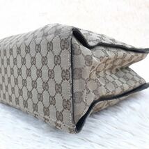 1円〜【極美品】GUCCI グッチ　トートバッグ　ハンドバッグ　GGキャンバス　バンブー　ブラウン　ブラック　_画像6