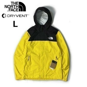 1円～!売切!【正規新品】THE NORTH FACE VENTURE 2 JACKET マウンテンパーカー US限定 撥水 アウトドア(L)黄 黒(ロゴプリント) 180915-40