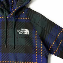 1円～!売切!【正規新品】THE NORTH FACE W HOLIDAY HOODIE パーカー US限定 上質 男女兼用 裏起毛 キャンプ(XXL)青 緑 チェック柄181130-35_画像4