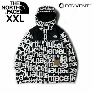 1円～!売切!【正規新品】THE NORTH FACE ANTORA JACKET マウンテンジャケット US限定 防水 高機能 アウトドア(XXL)黒 白 総柄 180915-55