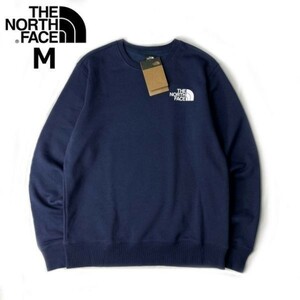 1円～!売切!【正規新品】THE NORTH FACE◆U LOGO PULLOVER CREW トレーナー スウェット US限定 裏起毛 ロゴプリント 保温性(M)紺 181130-18