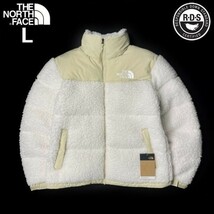 1円～!売切!【正規新品】THE NORTH FACE SHERPA NUPTSE JACKET ダウンジャケット ヌプシ モコモコ シェルパフリース ボア(L)白 190122-175_画像1