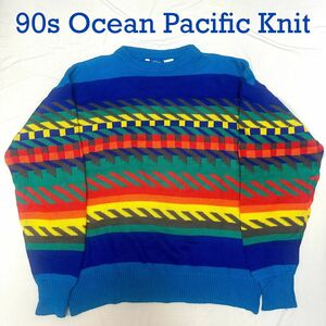 90s オーシャンパシフィック カラーニット