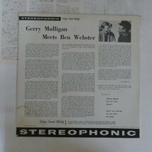 46051546;【国内盤/Verve】Gerry Mulligan meets Ben Webster / S.T._画像2