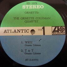 11175267;【US盤/Atlantic/黒ファン/コーティングジャケ】The Ornette Coleman Quartet / Ornette!_画像3