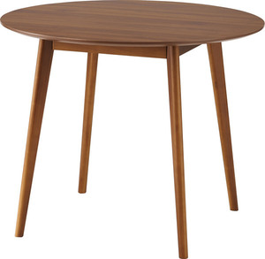 ラウンドテーブル 合成樹脂化粧繊維板 天然木(パイン) ラッカー塗装 ブラウン TAP-001BR