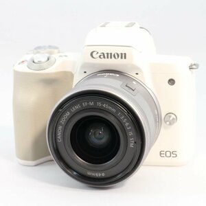 キヤノン EOS Kiss M 【EF-M15-45 IS STM レンズキット】 (ホワイト/ミラーレス一眼カメラ) EOSKISSMWH1545ISLK