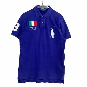 POLO RALPH LAUREN ポロ ラルフローレン 半袖ポロシャツ ブルー M メンズ イタリア ゴルフウェア 2310-NP-0030-G12