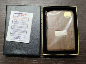 #4242K　【美品】　ZIPPO　木製　ジッポー オイルライター 喫煙具 ケース付き