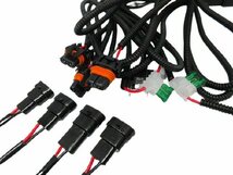 ダイハツ H4 HB2 2灯式→HID ハロゲン 4灯式 変換 ハーネス 4灯化 車検対応 ハイゼット H4カプラー 純正 社外 ヘッドライト 移植_画像4