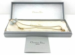 1スタ～【Christian Dior /クリスチャンディオール 】ゴールドネックレス　GP　メッキ　長さ約36cm　箱付属