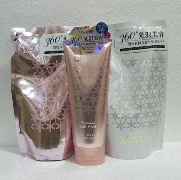 イオニコ プレミアム ボンドメンテ 詰め替え用 シャンプートリートメント ヘアマスク 3点セット【カラーダメージケア】