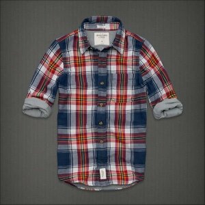 Abercrombie & Fitch アバクロンビー&フィッチ/Algonquin Shirt 長袖ネルシャツ 2013年モデル navy ネイビー サイズS 美品 直営店公式