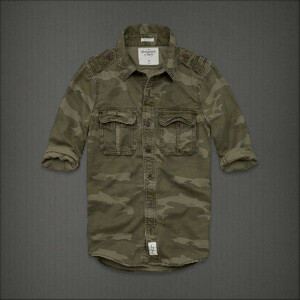 Abercrombie & Fitch アバクロンビー&フィッチ/Connery Pond Shirt 長袖シャツ 2012年 military camo ミリタリー サイズM 美品 直営店公式