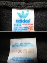 80s後半ヴィンテージ/adidas/アディダス/長袖パーカ/カナダ製/フーディー/表地スウェット/裏起毛/三つ葉ロゴ/白ライン/黒/ブラック(11/22R)_画像3