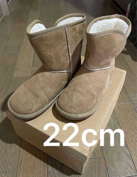 ムートンブーツ 22cm 2WAYキッズ ベージュ