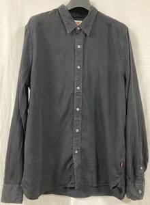  S-536 \500即決セール USA輸入本場アメリカンカジュアル古着 Levi's 黒　長袖シャツ　L (US-FIT)