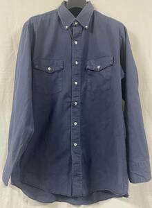 \500即決セール S-553 USED Wrangler 紺　長袖ボタンダウンシャツ　XL (US-FIT)