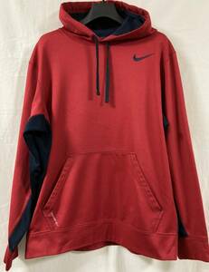 \500即決セール　 W-109 USED NIKE 赤のパーカー　XL (US-FIT)