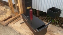 【受注製作】 廃油ストーブ 【エコノミー】0084 自然吸気 電源不要 ロケットストーブ 屋外暖炉 ガレージ_画像4